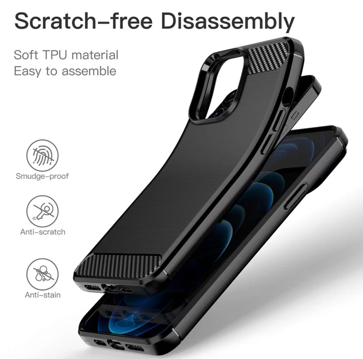 Simple Carbon Fiber Phone Case- for selected Apple iPhone models - Super Savings Technologies Co.,LTD Simple Carbon Fiber Phone Case- for selected Apple iPhone models - Super Savings Technologies Co.,LTD